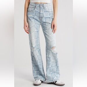 TINSELTOWN HIGH RISE WIDE LEG DENIM JEANS PANTS SIZE 5/27 MSRP NWT